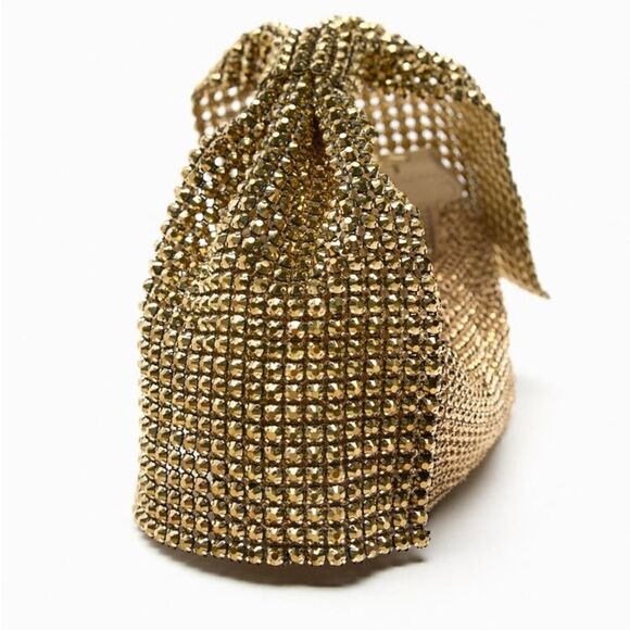 ZARA MINI BOW GOLDEN BAG - Picture 6 of 10